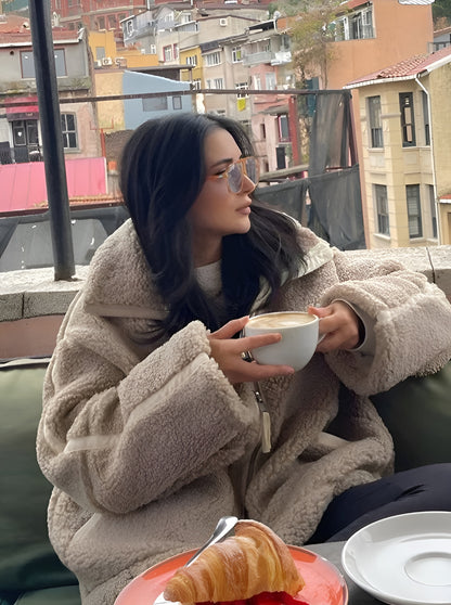 Liora – Giacca oversize Teddy