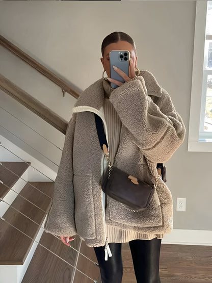 Liora – Giacca oversize Teddy